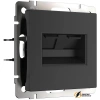 Розетка компьютерная rj45 двойная cat 5e Werkel черная матовая