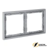 Рамка 2 местная Voltum S70 серая VLS100215