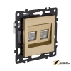 Розетка компьютерная rj45 двойная cat 6 Kollinger Asthetik золото