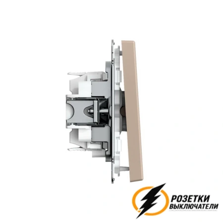 Выключатель проходной автозажимной ArtGallery песочный