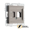 Розетка двойная ТВ + Internet rj45 cat 6 розетка Arvia мокко