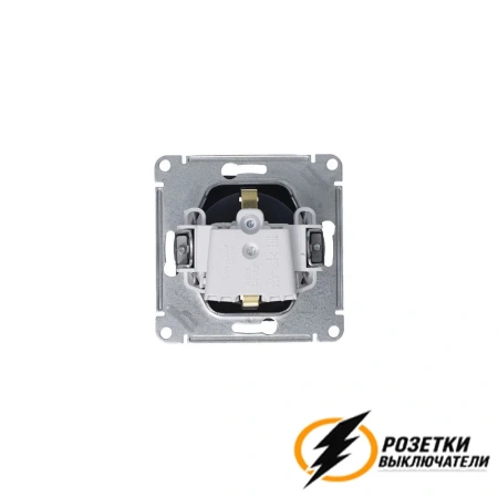 Розетка с заземлением со шторками 16а 250в AtlasDesign грифель