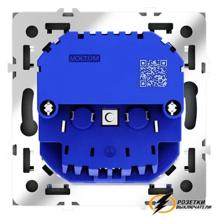 Розетка с USB зарядкой 2 порта, А+C 3,2 mA Voltum S70 титан VLS040505