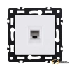 Розетка компьютерная rj45 cat 6 Kollinger Asthetik белая матовая