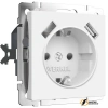 Розетка с USB зарядкой 2 порта А+A 2,1 mA Werkel белая матовая