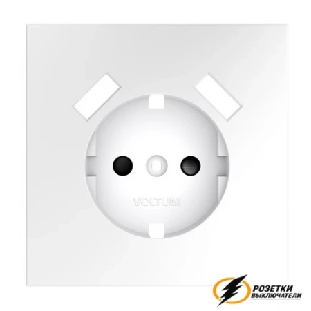 Накладка розетки зарядки тип А+А Voltum S70 белая матовая VLS000901