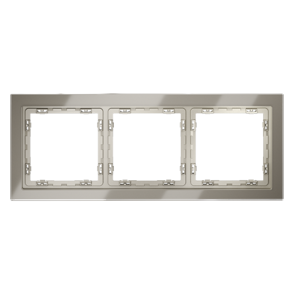 Рамка 3 местная стекло Voltum S70 шелк VLS110303