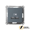 Зарядка USB 2 порта А+A 2,1 mA AtlasDesign грифель