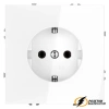 Розетка с заземлением 16а 250в Voltum S70 белая глянцевая VLS040100