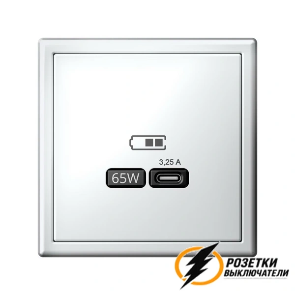 Зарядка USB 1 порта тип С 3250 mA ArtGallery белая