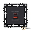 Зарядка USB 2 порта А+C 6000mA 65Вт Brionilux G черная матовая