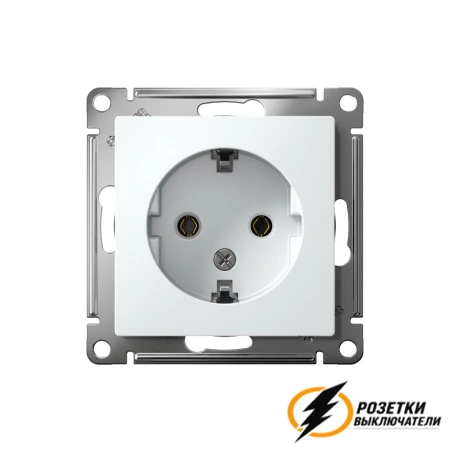 Розетка с заземлением 16а 250в AtlasDesign лотос
