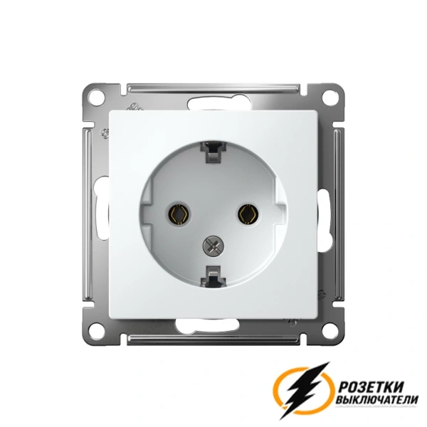 Розетка с заземлением 16а 250в AtlasDesign лотос