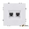 Розетка компьютерная rj45 двойная cat 6 Kollinger Eclipse белая