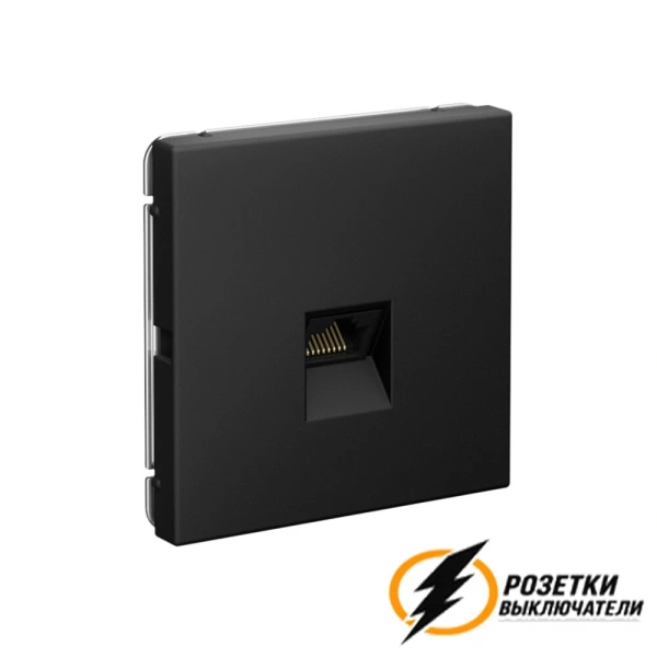 Компьютерная розетка rj45 UTP cat 5e ArtGallery карбон