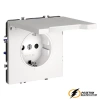 Розетка с крышкой ip40 16а 250в Voltum S70 белая матовая VLS040301