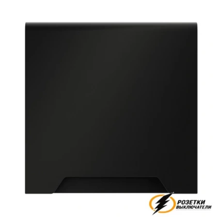 Накладка розетки с крышкой IP40 Voltum S70 черная VLS000807
