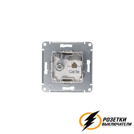 Розетка тв и интернет rj45 cat 6 AtlasDesign алюминий