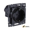 Розетка с USB зарядкой 2 порта А+C 2400mA Kollinger Aspekt черная матовая