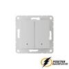 Умный Zigbee Sber выключатель двухклавишный AtlasDesign белый