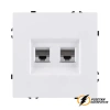 Розетка компьютерная rj45 двойная cat 6 Brionilux Z белая матовая