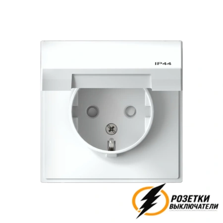 Розетка с прозрачной крышкой ip44 16а 250в ArtGallery белая