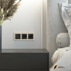 Рамка стеклянная 3 местная Werkel Senso шампань soft-touch