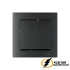 Умный Zigbee Sber выключатель двухклавишный AtlasDesign карбон
