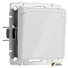 Розетка с крышкой ip40 16а 250в Werkel белая акрил