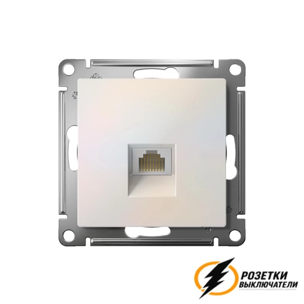 Компьютерная розетка rj45 UTP/FTP cat 6 AtlasDesign жемчуг