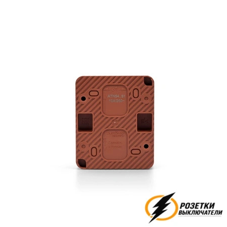Выключатель накладной двухклавишный ip54 AtlasDesign Profi террактовый