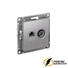Розетка тв и интернет rj45 cat 6 AtlasDesign алюминий