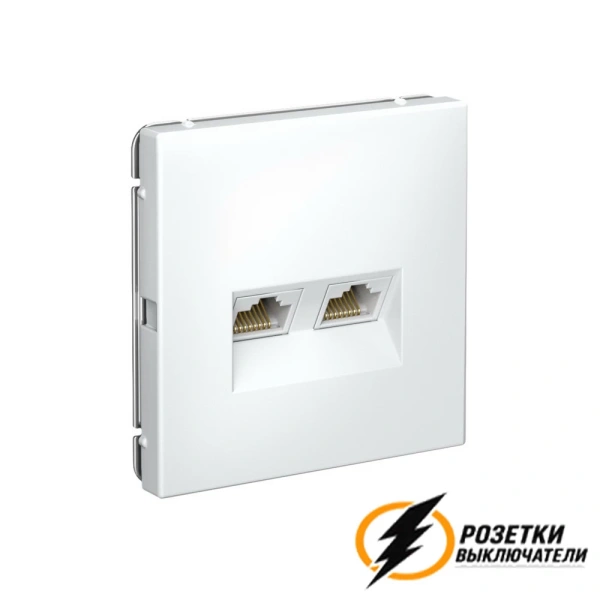 Компьютерная розетка rj45 двойная UTP cat 5e ArtGallery белая