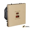 Зарядка USB 2 порта А+C 6000mA 65Вт Kollinger Eclipse золото