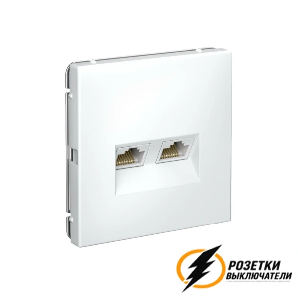 Компьютерная розетка rj45 двойная UTP cat 6 ArtGallery лотос