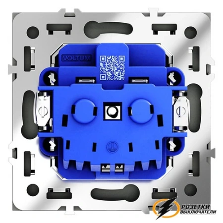 Розетка с заземлением 16а 250в Voltum S70 графит VLS040106