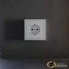 Накладка розетки со шторками Voltum S70 серая VLS000715