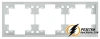 Рамка пластиковая 3 местная Rikett Standart серебро