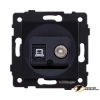 Розетка тв и интернет rj45 cat 5 Kollinger Aspekt черная
