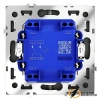 Звонковый выключатель двухклавишный НО Voltum S70 титан VLS020605
