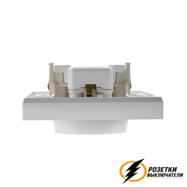 Розетка двойная с заземлением 10а 250в AtlasDesign белая