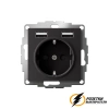 Розетка с USB зарядкой 2 порта А+A 2,4 mA AtlasDesign карбон