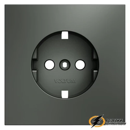 Накладка розетки с заземлением Voltum S70 титан VLS000605