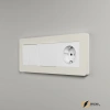 Рамка пластиковая 3 местная Werkel Split айвори-белый