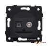 Розетка тв и интернет rj45 cat 6 Kollinger Aspekt черная матовая