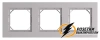 Рамка пластиковая 3 местная ip44 AtlasDesign алюминий