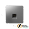 Компьютерная розетка rj45 UTP cat 5e ArtGallery сталь