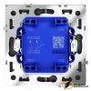 Выключатель двухклавишный Voltum S70 черный VLS020107