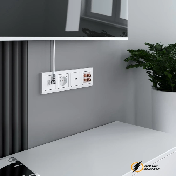 Розетка HDMI Werkel белая