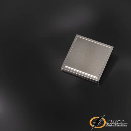 Накладка выключателя одноклавишного с подсветкой Voltum S70 Metal никель VLSM000210